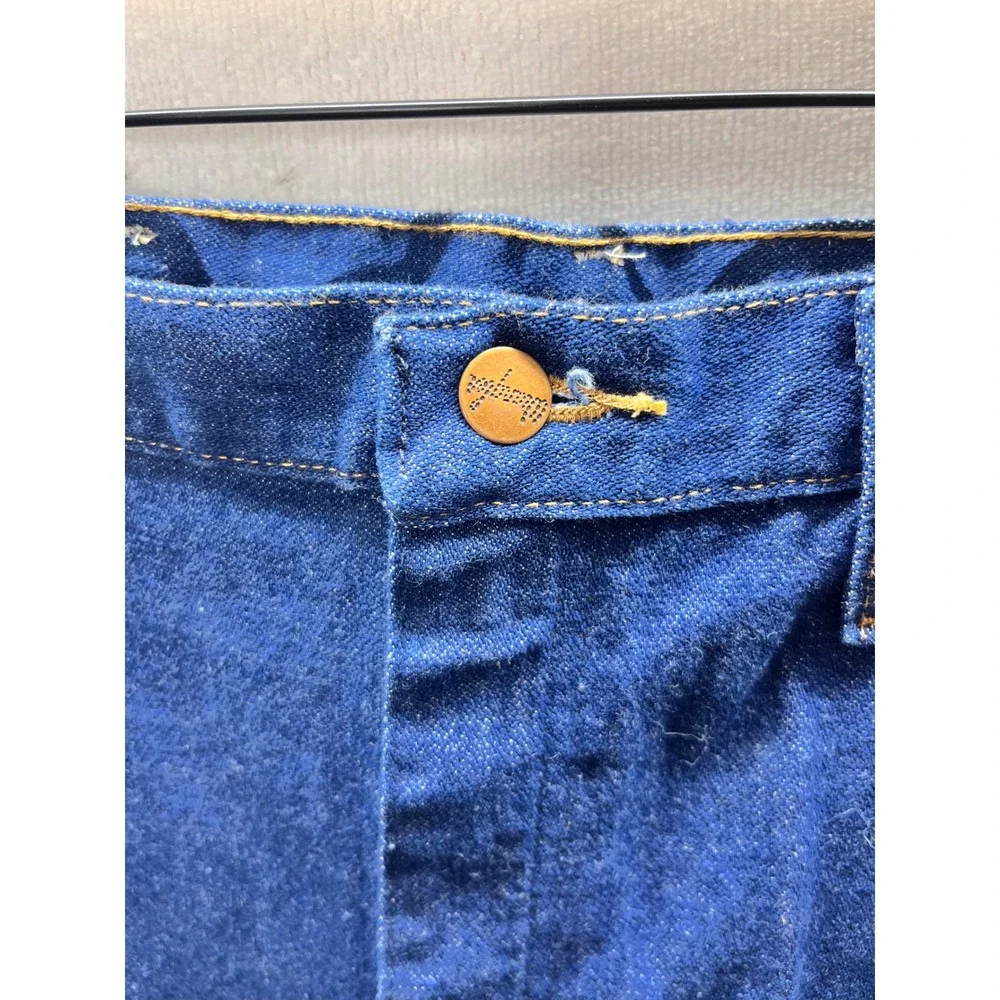 Wrangler Cowboy Cut Jeans Mens 32x36 Blue Excellent Slim Fit Straight Leg 3474